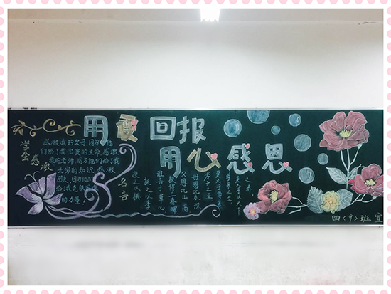 南昌現(xiàn)代外國(guó)語(yǔ)學(xué)校（象湖校區(qū)）開(kāi)展“與愛(ài)同行，學(xué)會(huì)感恩”主題教育月活動(dòng)--黑板報(bào)比賽