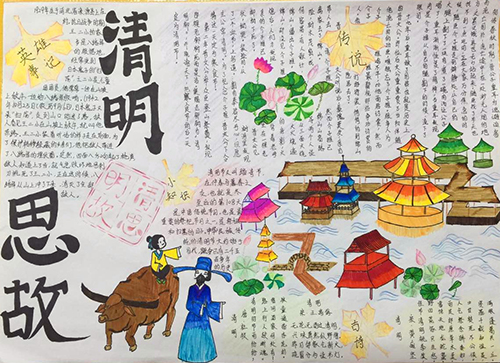 南昌現(xiàn)代外國語學校(象湖校區(qū)) 組織開展“我們的節(jié)日·清明”節(jié)日小報評比活動
